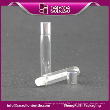 8 ml de rouleau de verre transparent sur bouteille avec des bouteilles de parfum vides et de haute qualité